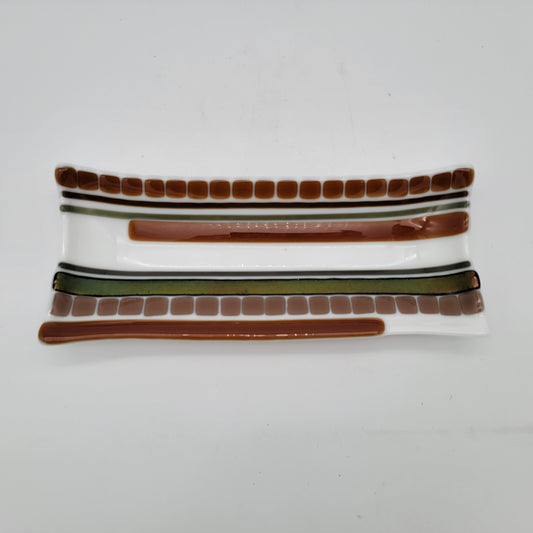 Fused Glass Rectangular Tray Plate