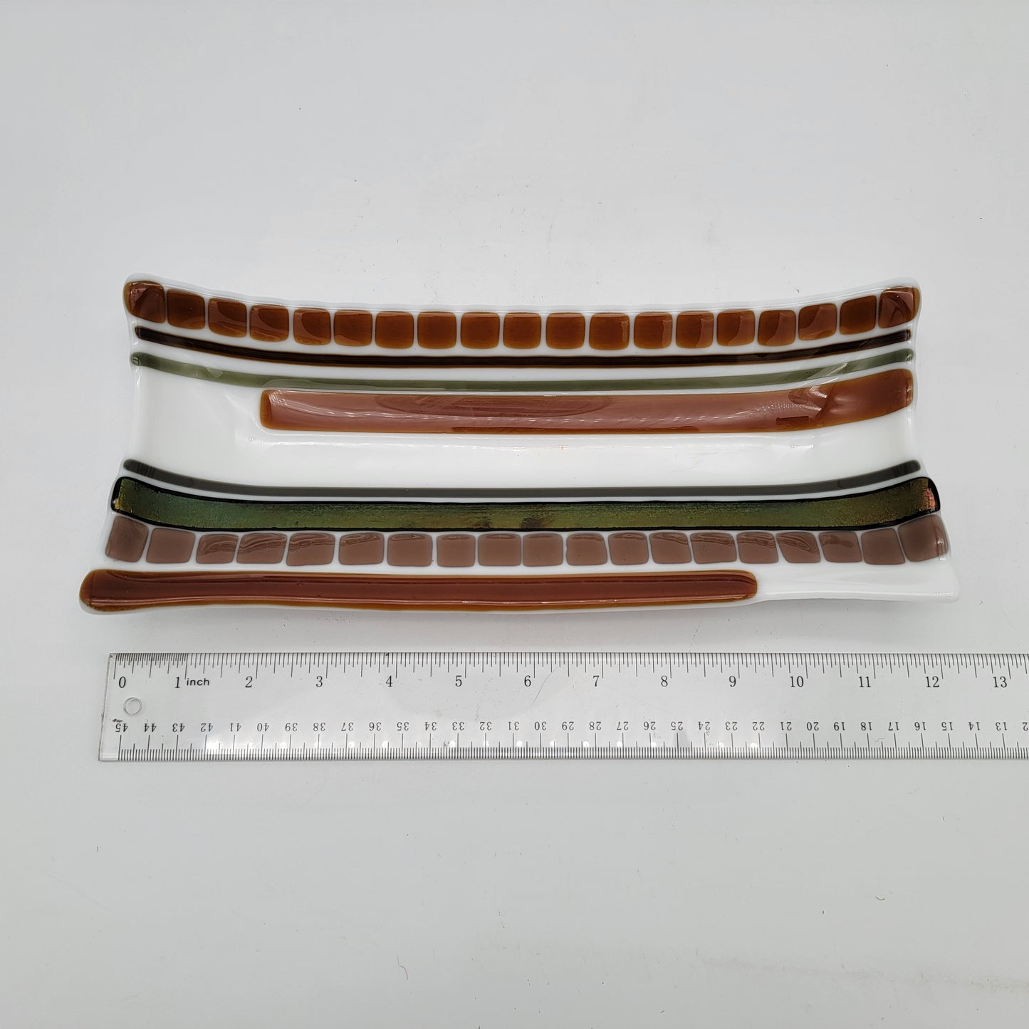 Fused Glass Rectangular Tray Plate