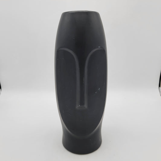 Mikasa Black Pottery Face Vase 14" (Copy)