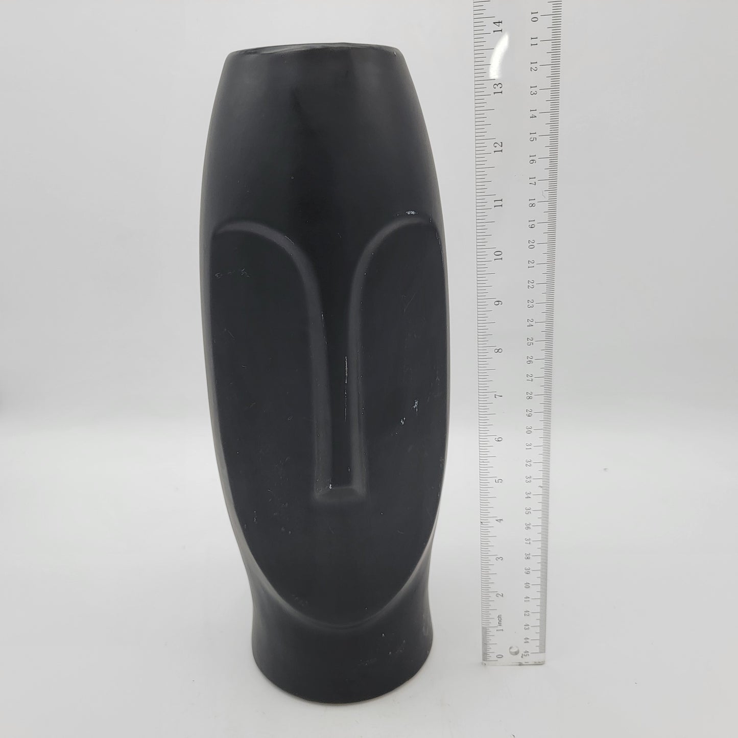 Mikasa Black Pottery Face Vase 14" (Copy)