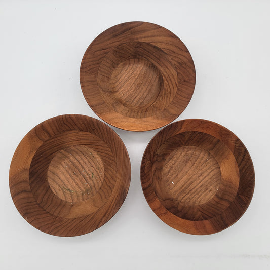 Acacia Wood Salad Bowls Set of 3