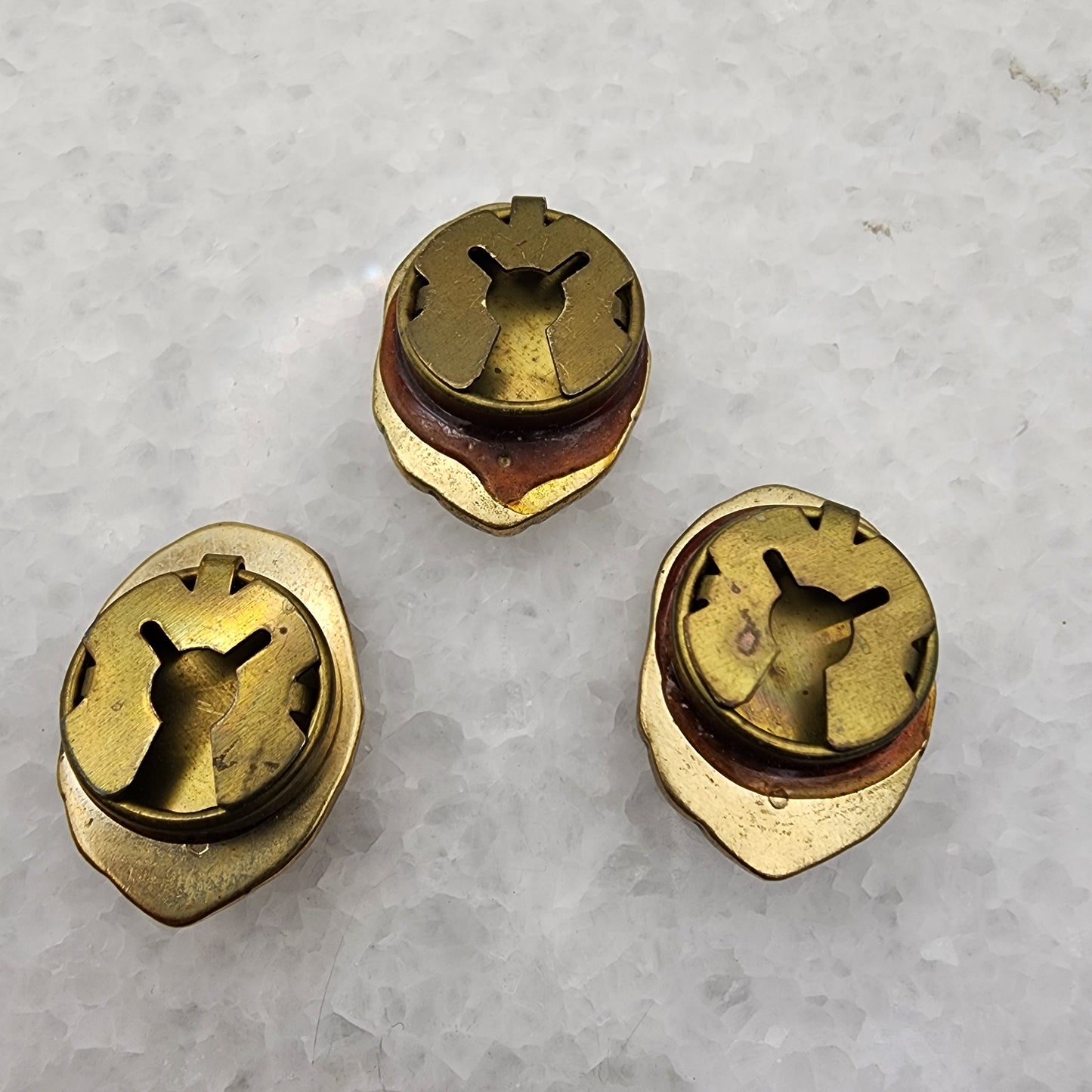 Set of 3 Vintage Lion Head Button Covers