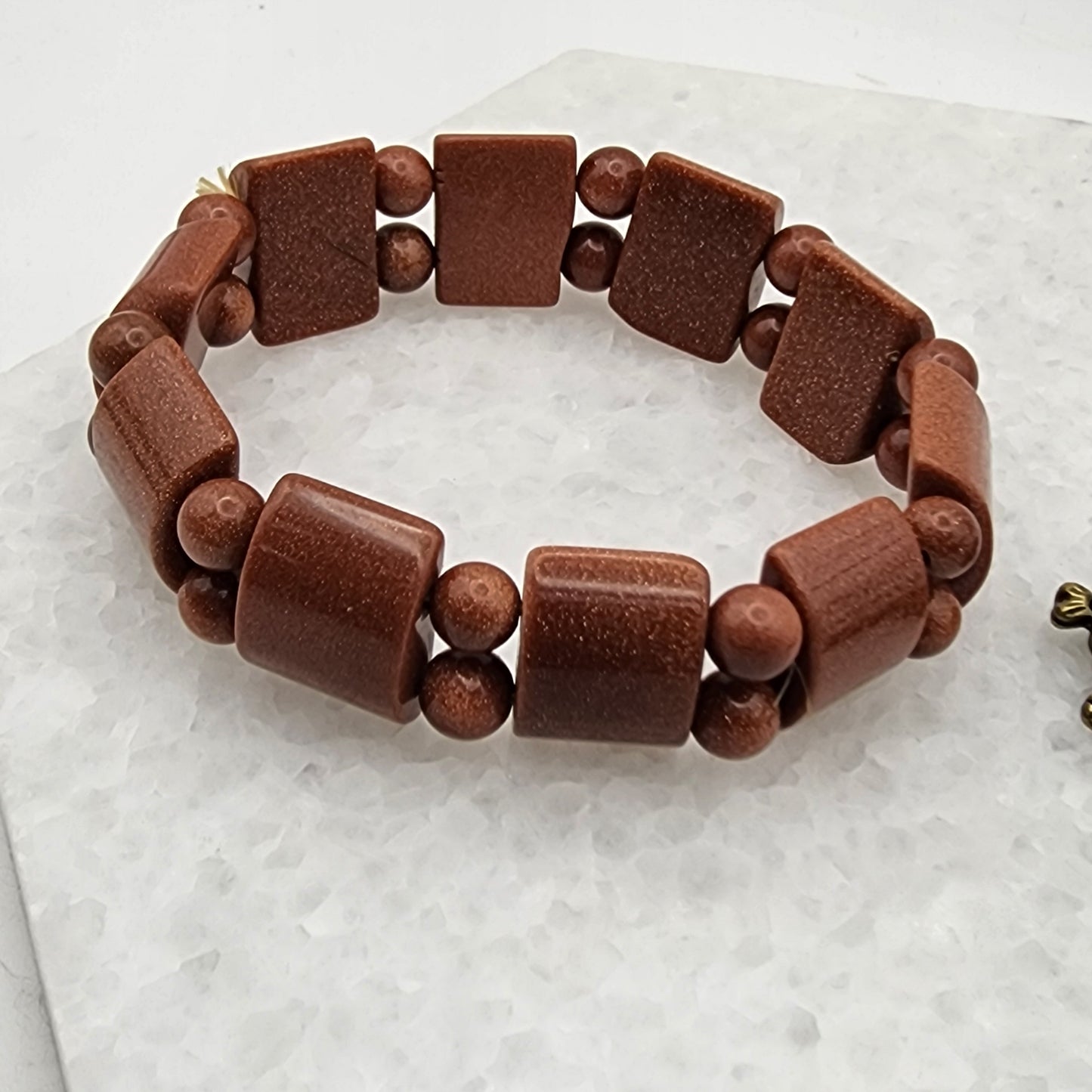 Goldstone Bracelet and Earrings