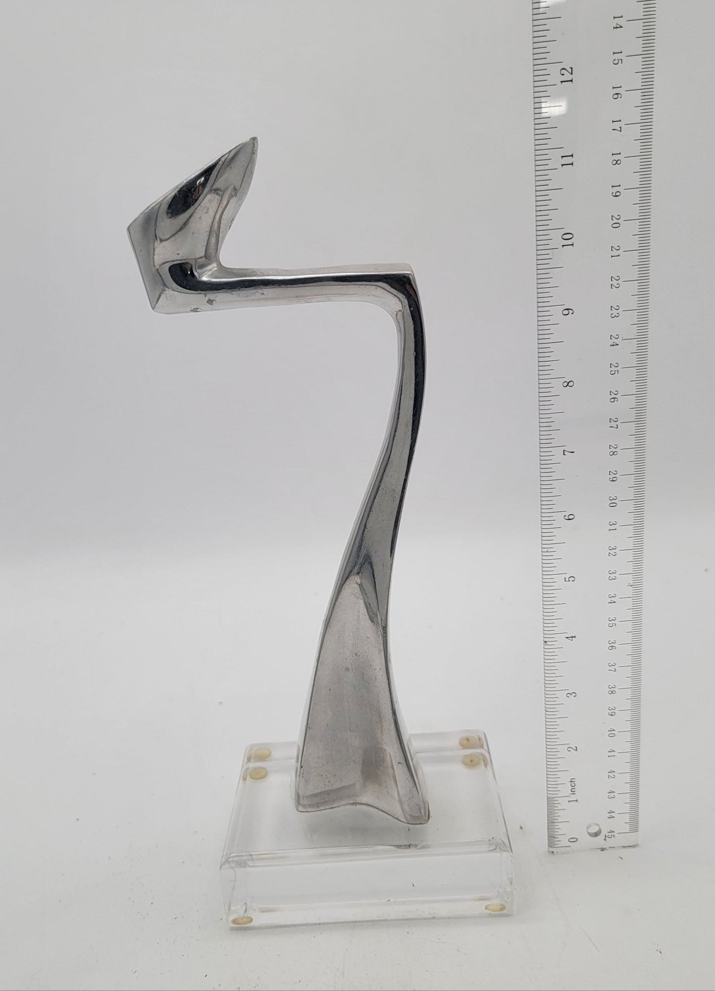 Pair of Aluminum Arclumis Swan Candlesticks by Matthew Hilton for SCP England, 1987