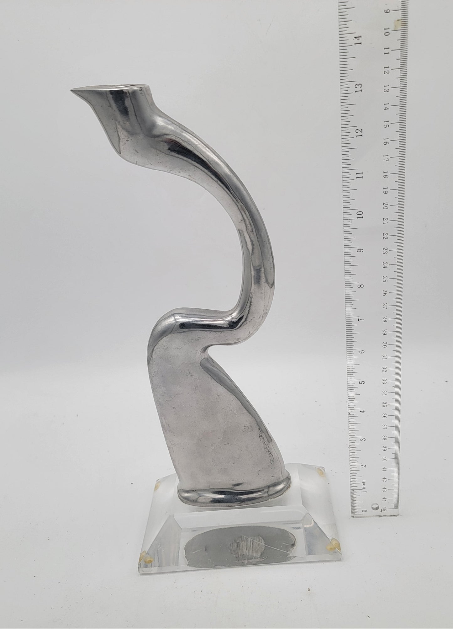 Pair of Aluminum Arclumis Swan Candlesticks by Matthew Hilton for SCP England, 1987