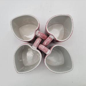 Set of 4 Heart Shaped Mugs ABC 1996