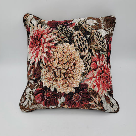 Beautiful Floral Tapestry Pillow