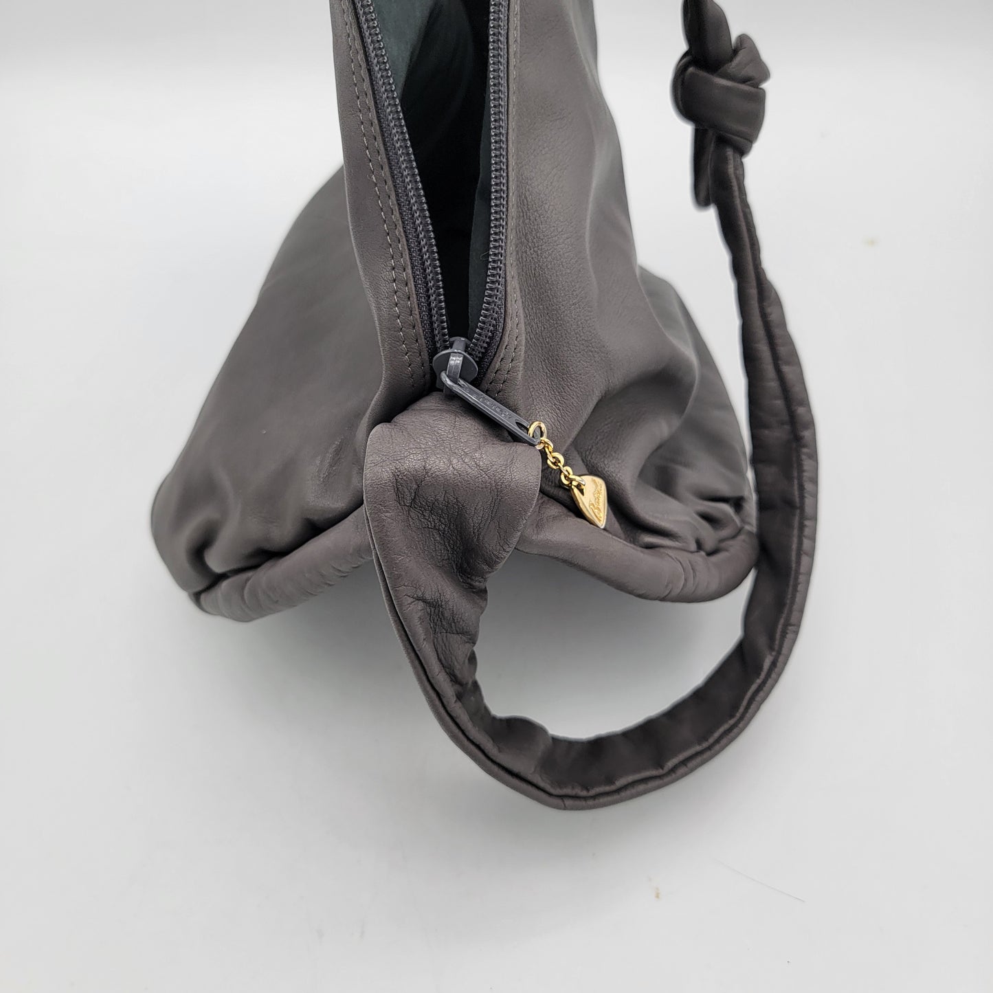 Brio Grey Sling Bucket Purse