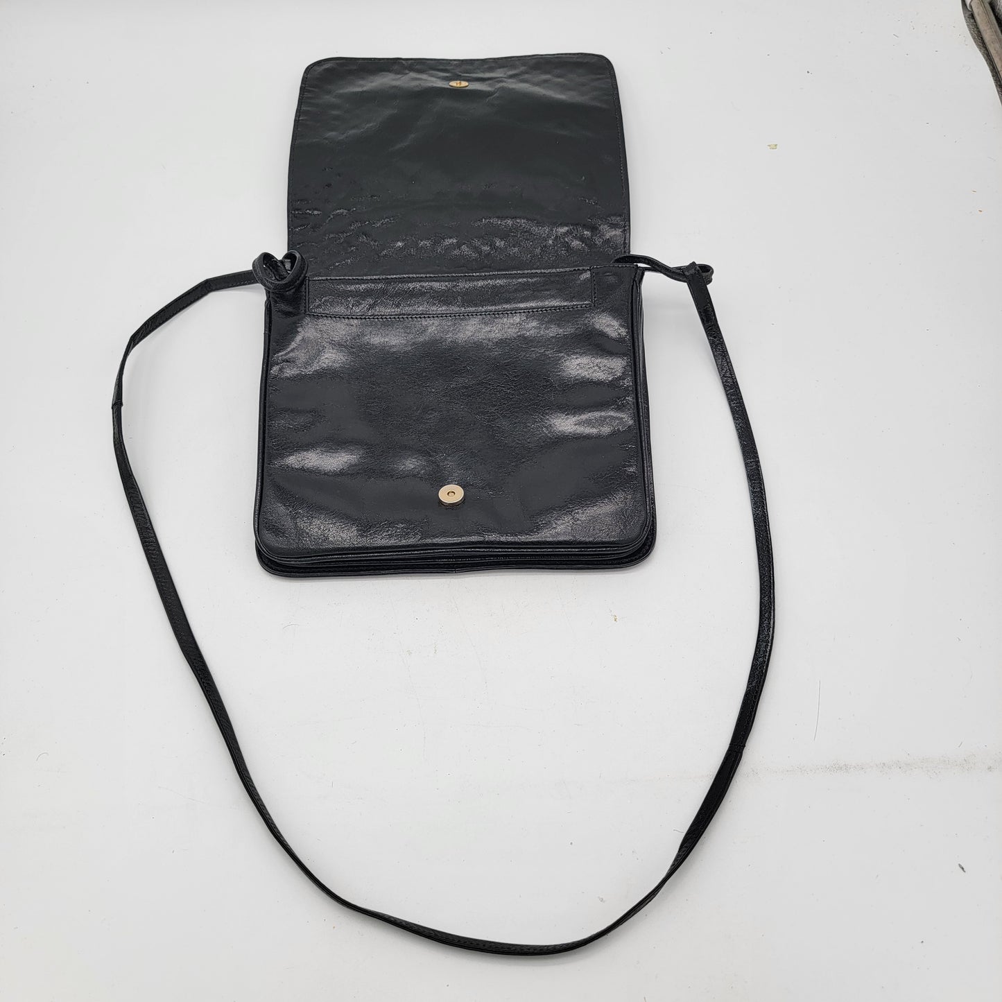 Black Purse Genuine Leather Basketweave Made in Italy