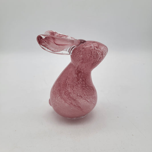 Art Glass Bunny Pink