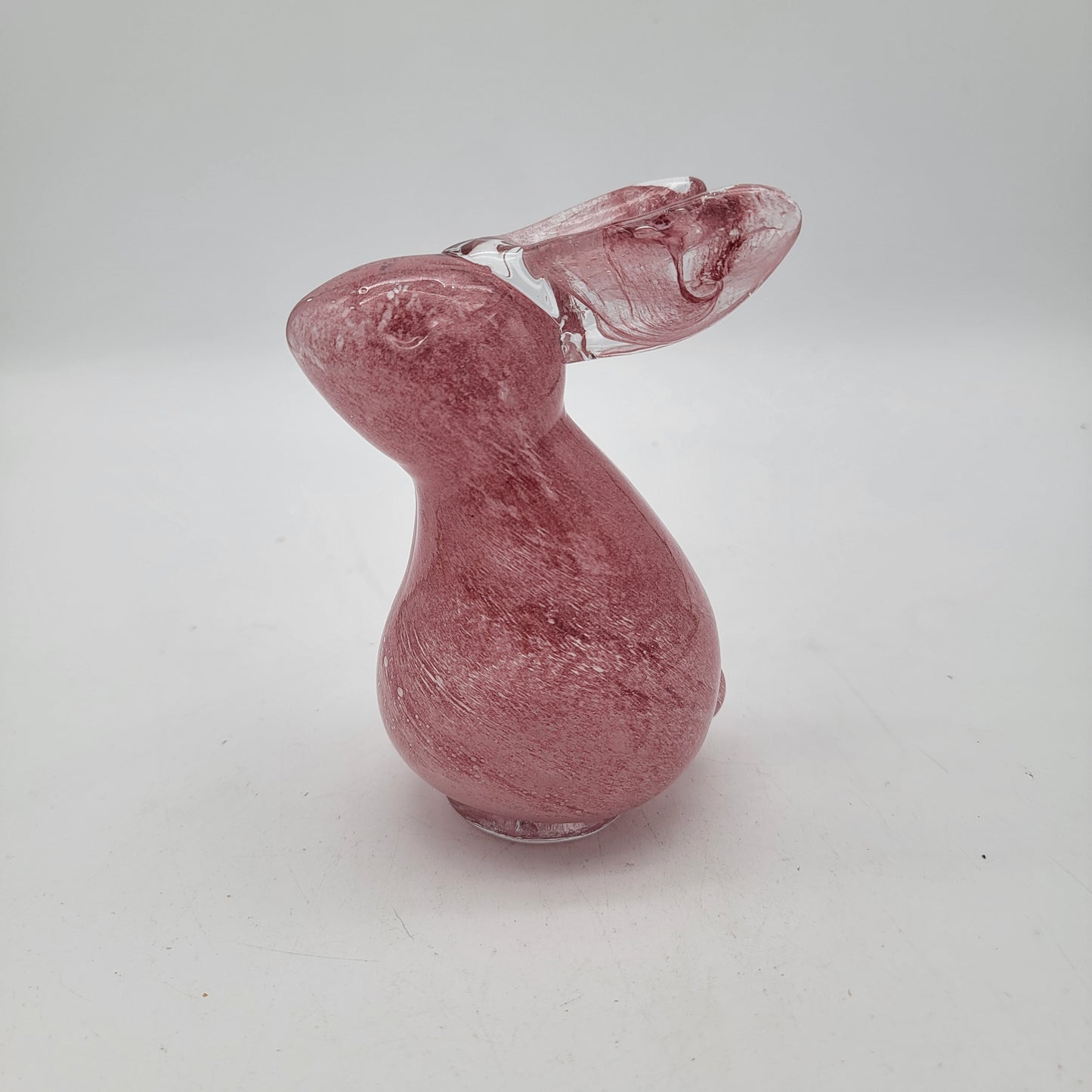 Art Glass Bunny Pink