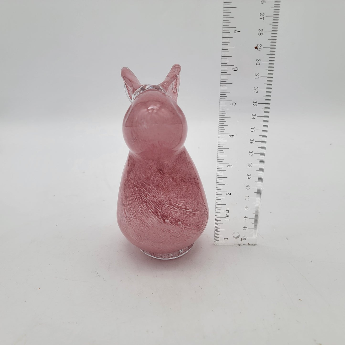 Art Glass Bunny Pink