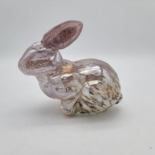 Art Glass Bunny Sitting