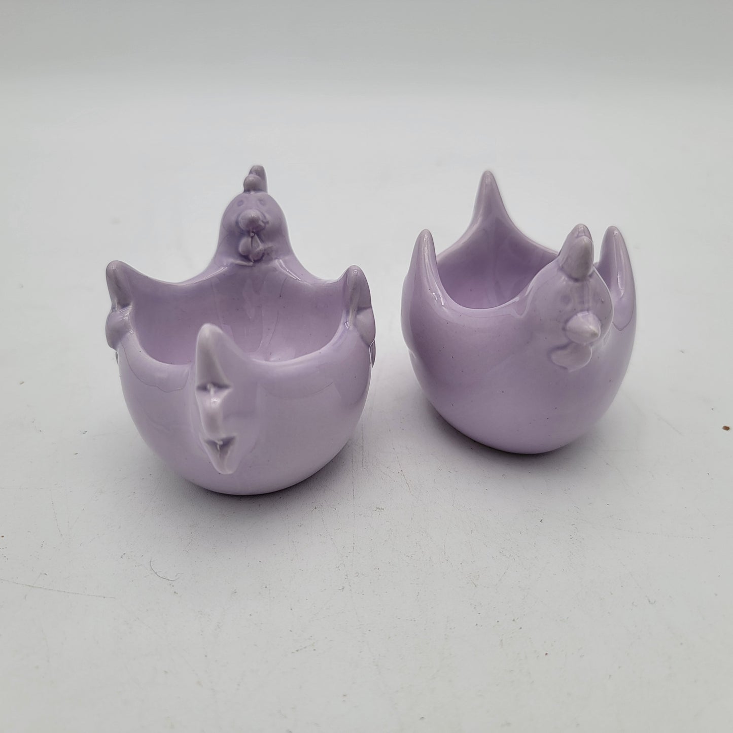 Pair of Purple Chicken Egg Holders