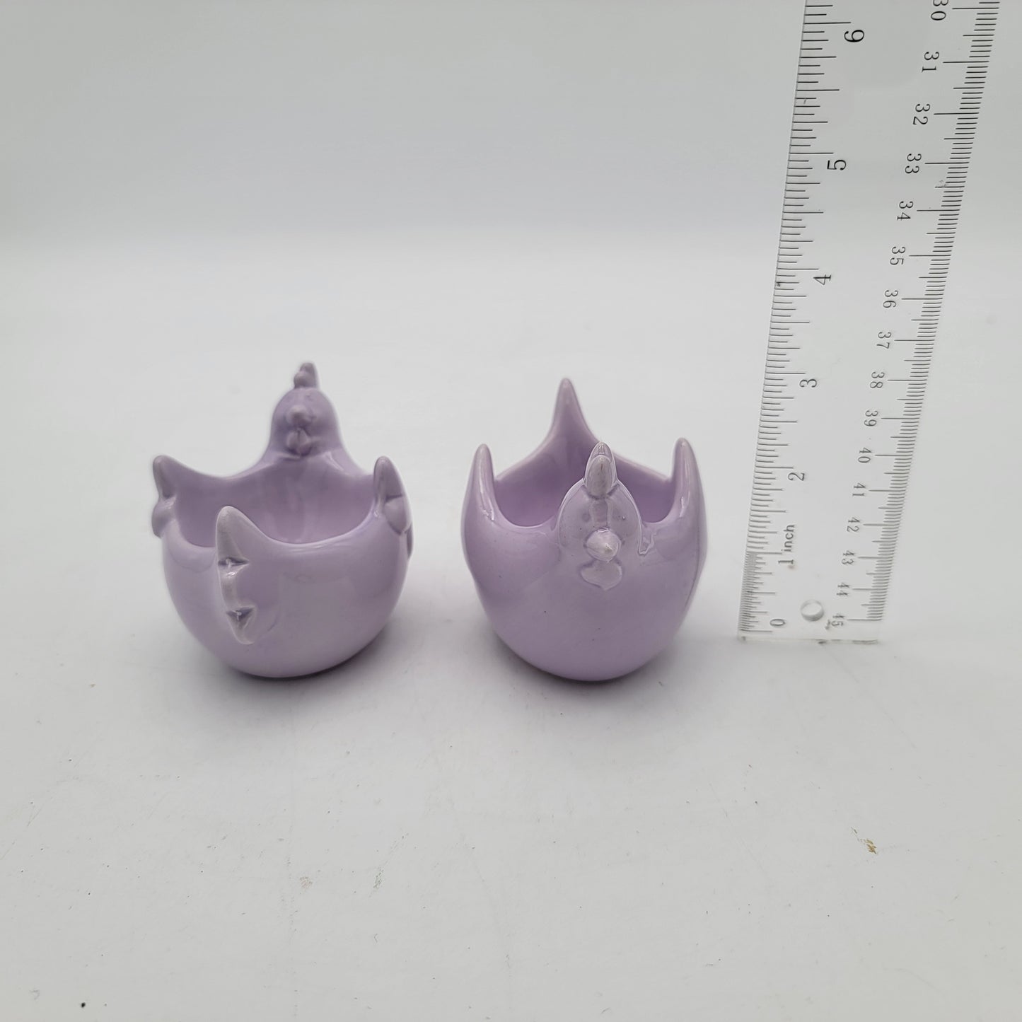 Pair of Purple Chicken Egg Holders