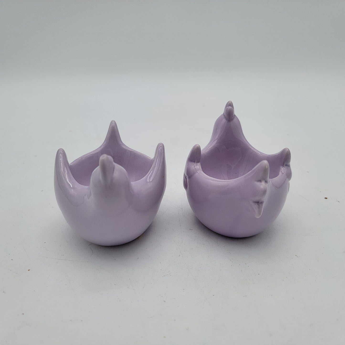 Pair of Purple Chicken Egg Holders