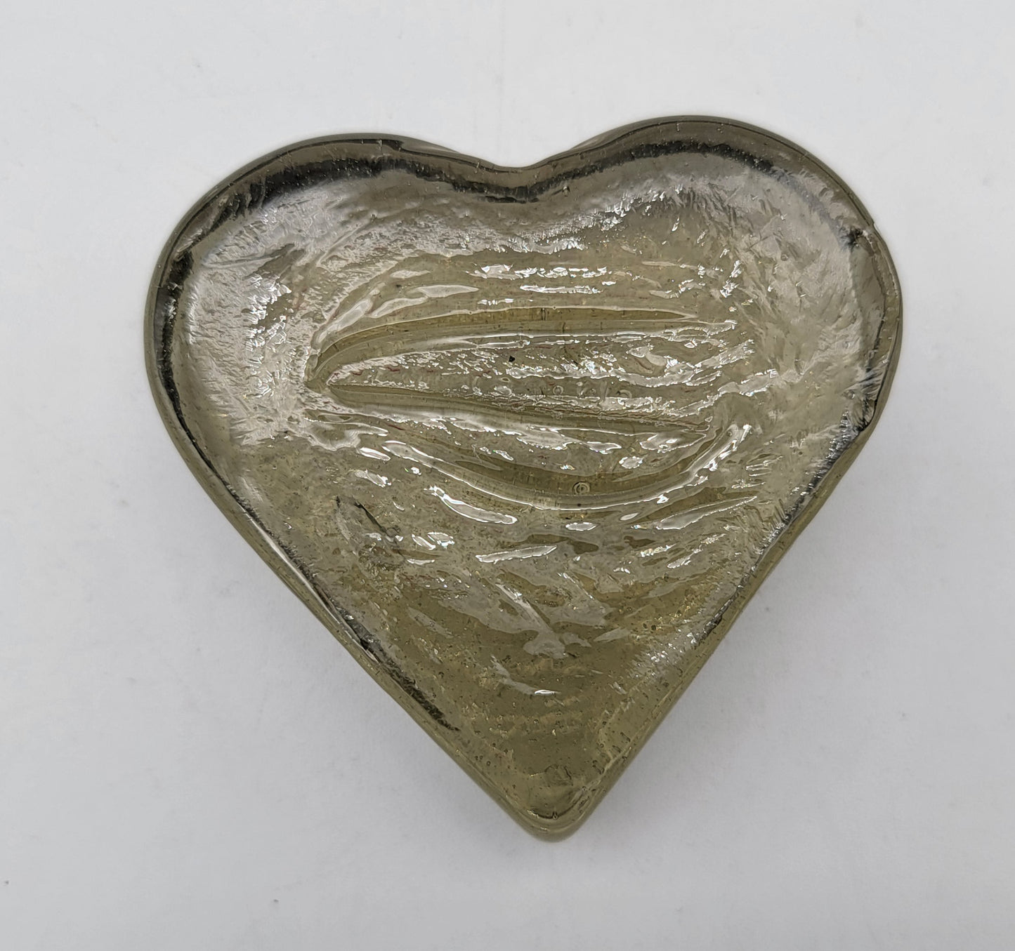 Chunky Glass Heart Paperweight