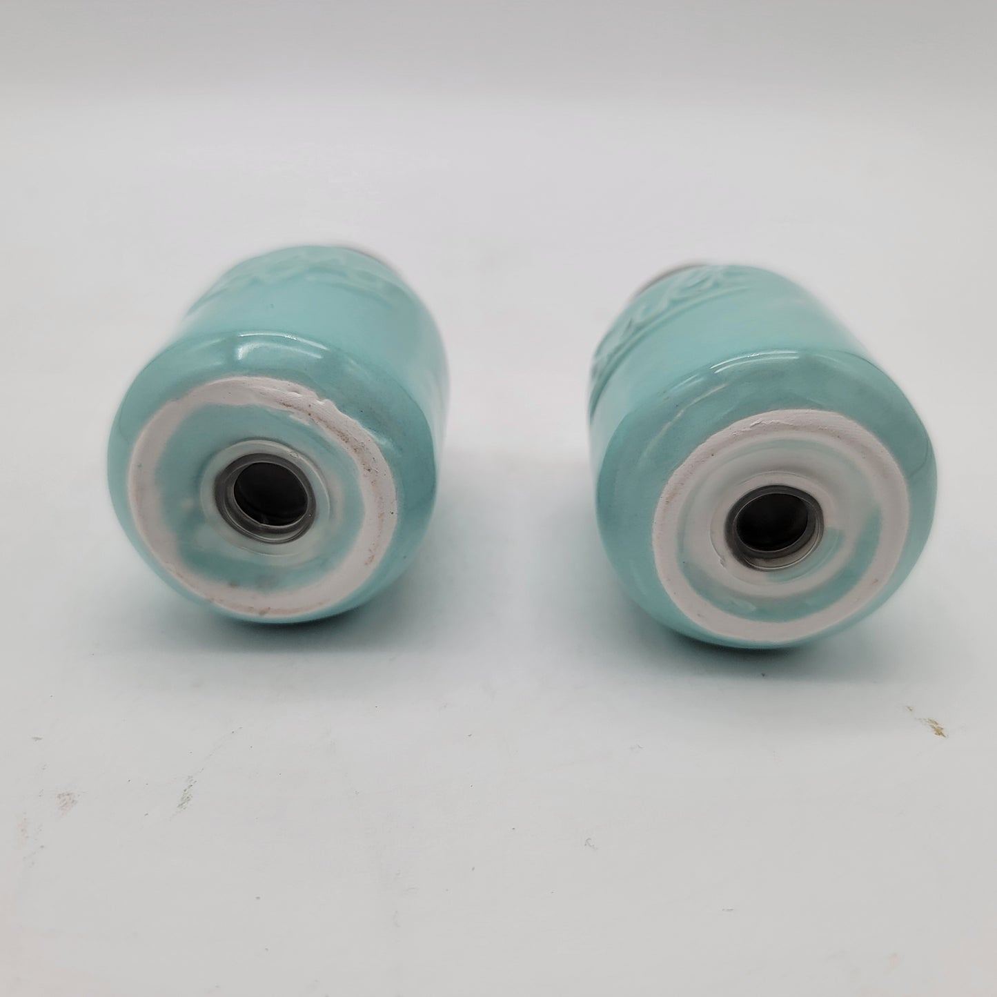 Blue Ceramic Mason Jar Salt and Pepper Shakers