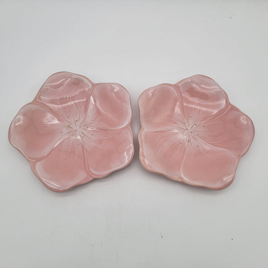 Pair of Princess House Exclusive Pink Flower Plates