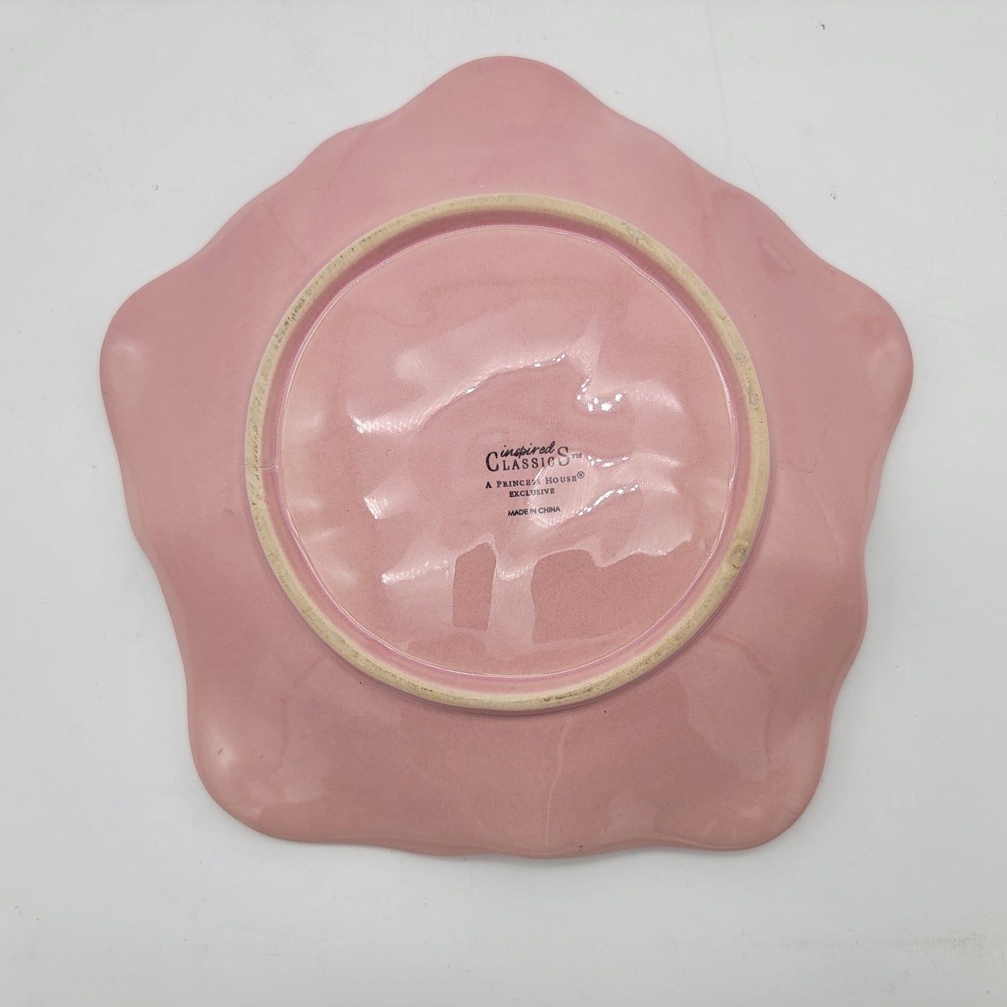 Pair of Princess House Exclusive Pink Flower Plates