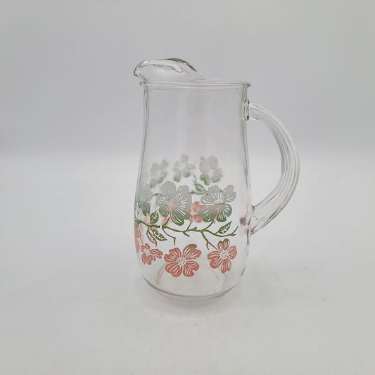 Vintage Federal Glass Wildrose Pitcher