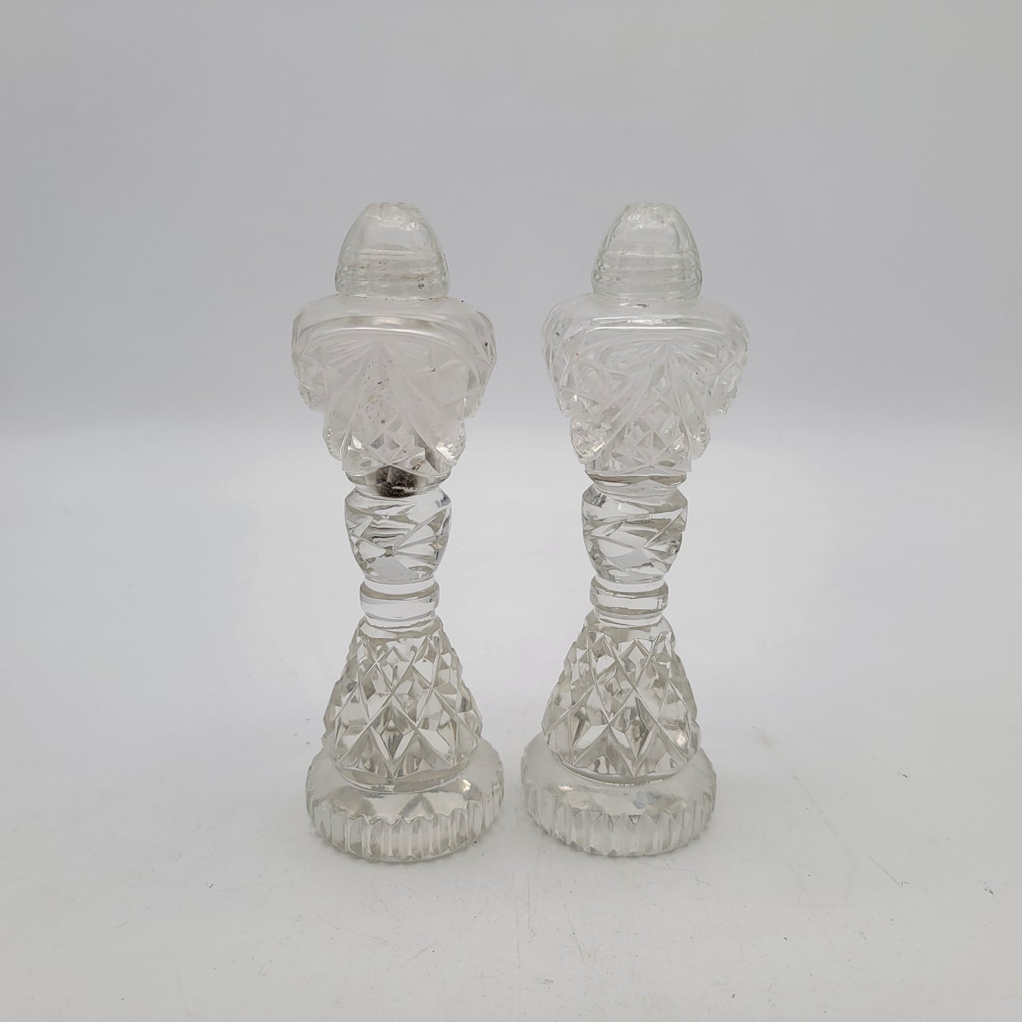 Cut Crystal Salt and Pepper Shakers