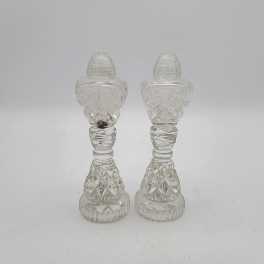 Cut Crystal Salt and Pepper Shakers