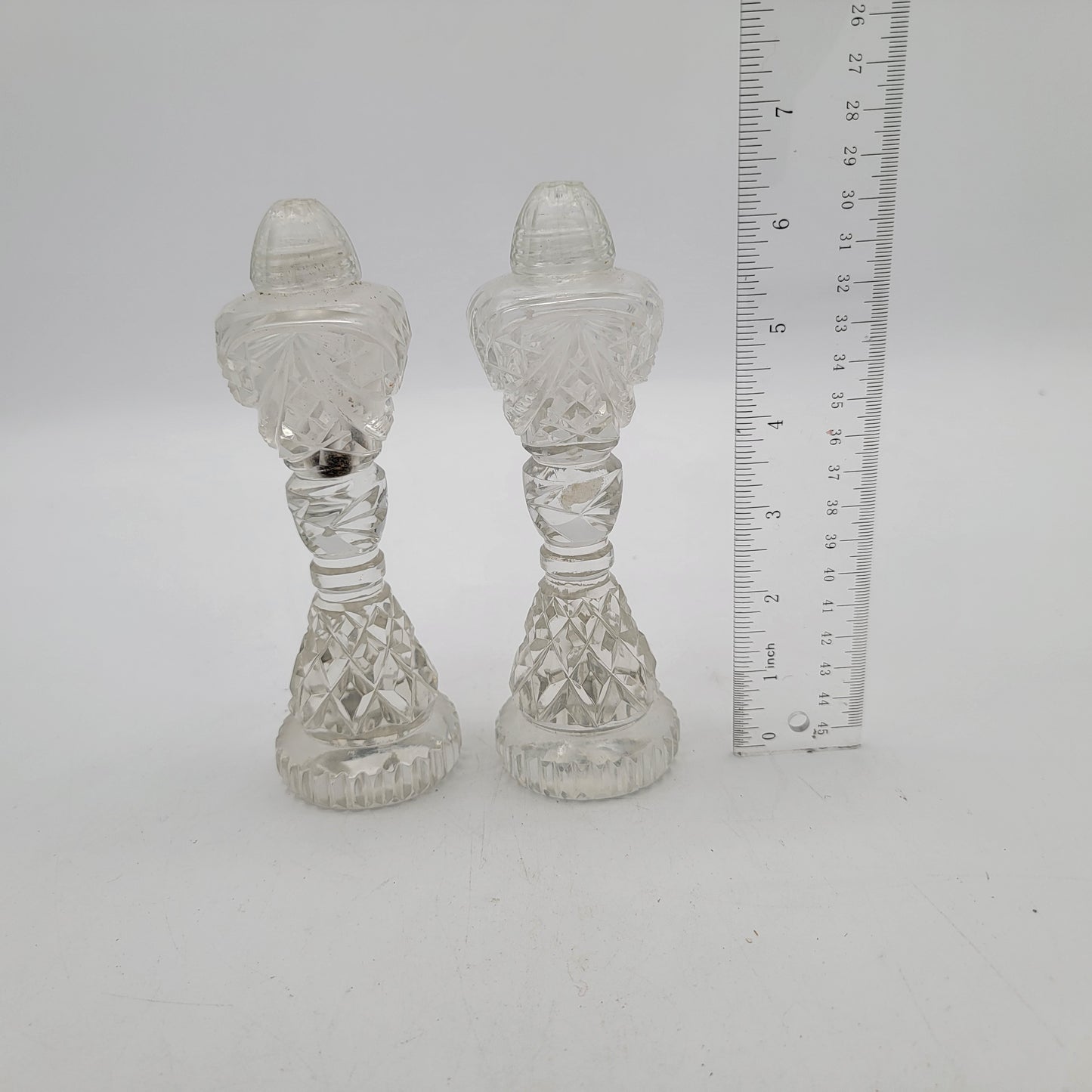 Cut Crystal Salt and Pepper Shakers