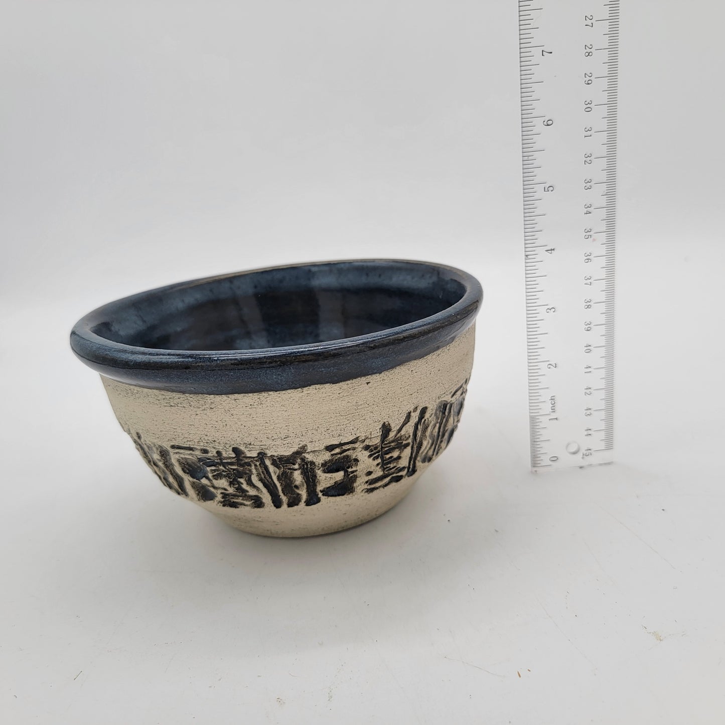 Art Pottery Bowl with Engraving