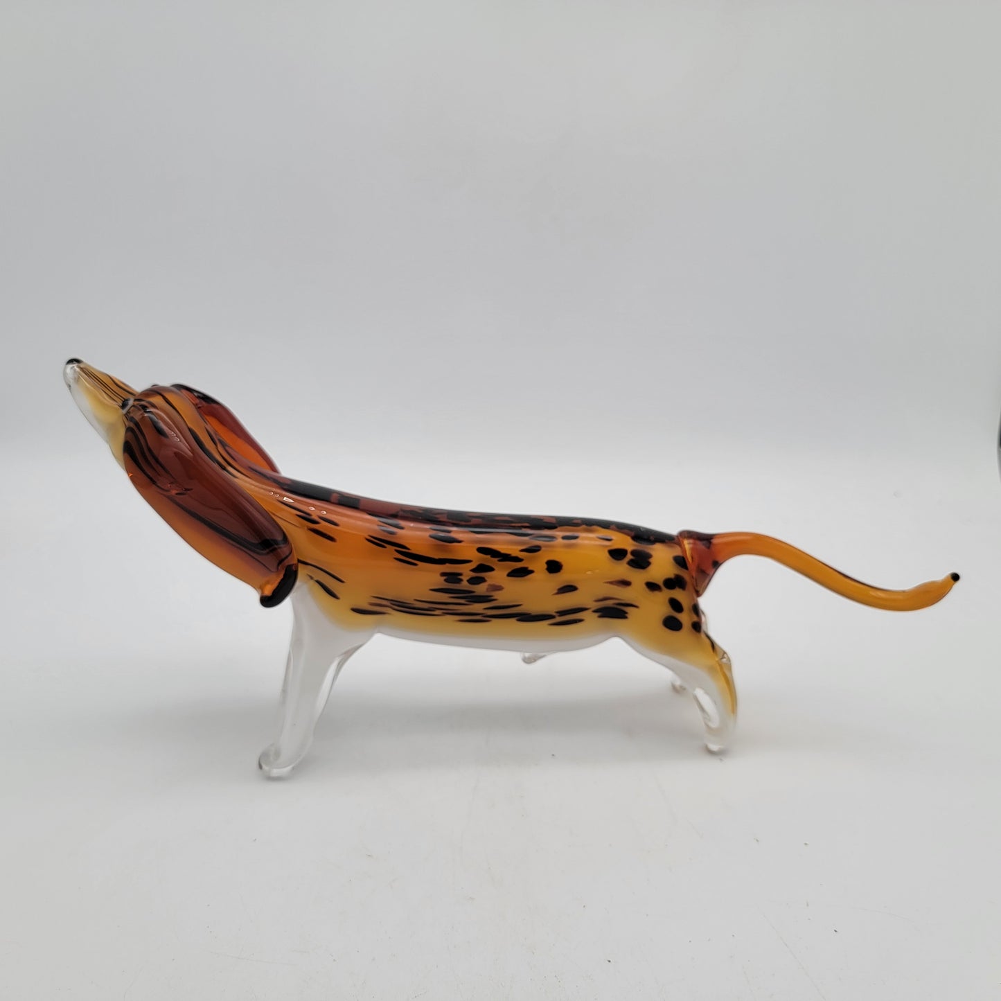 Large Art Glass Dog Sculpture