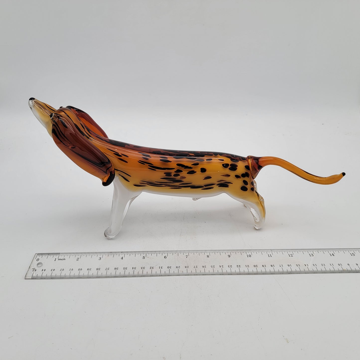 Large Art Glass Dog Sculpture