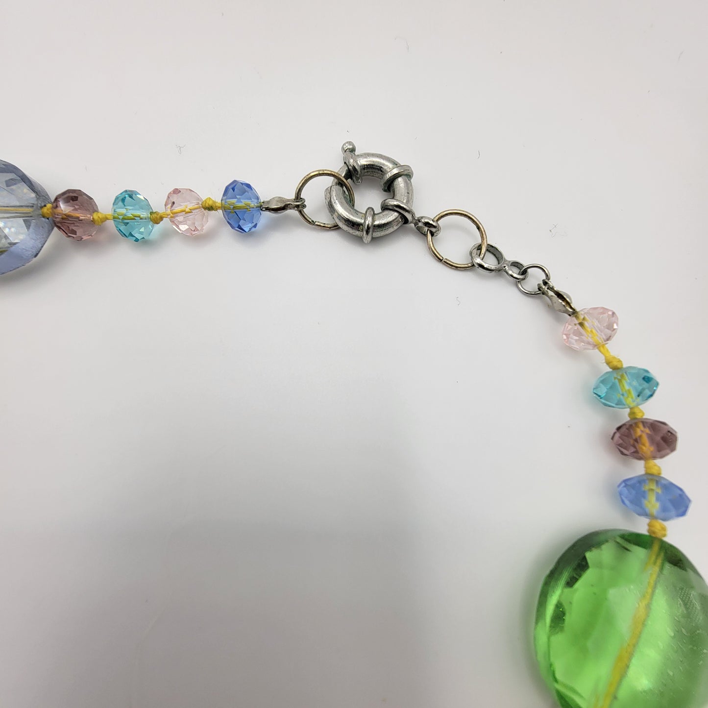 Faceted Glass Multicolor Necklace