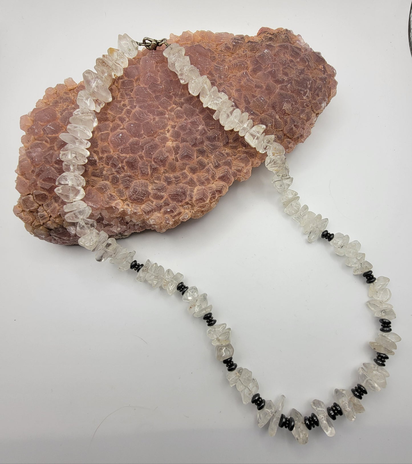 Quartz Crystal and Hematite Necklace