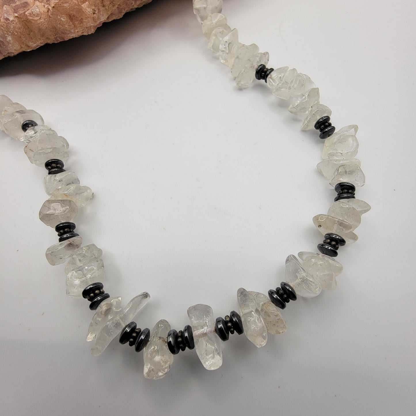 Quartz Crystal and Hematite Necklace