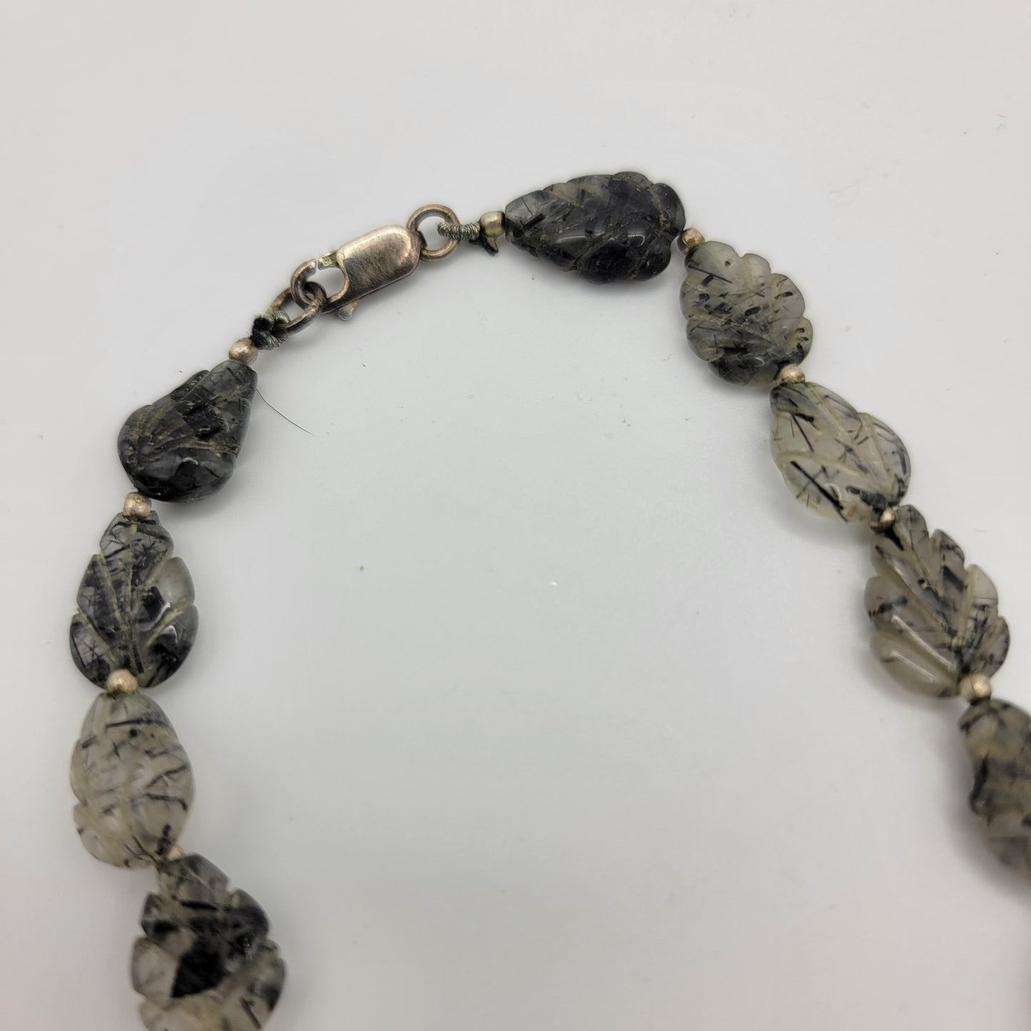 Carved Black Rutilated Quartz Necklace