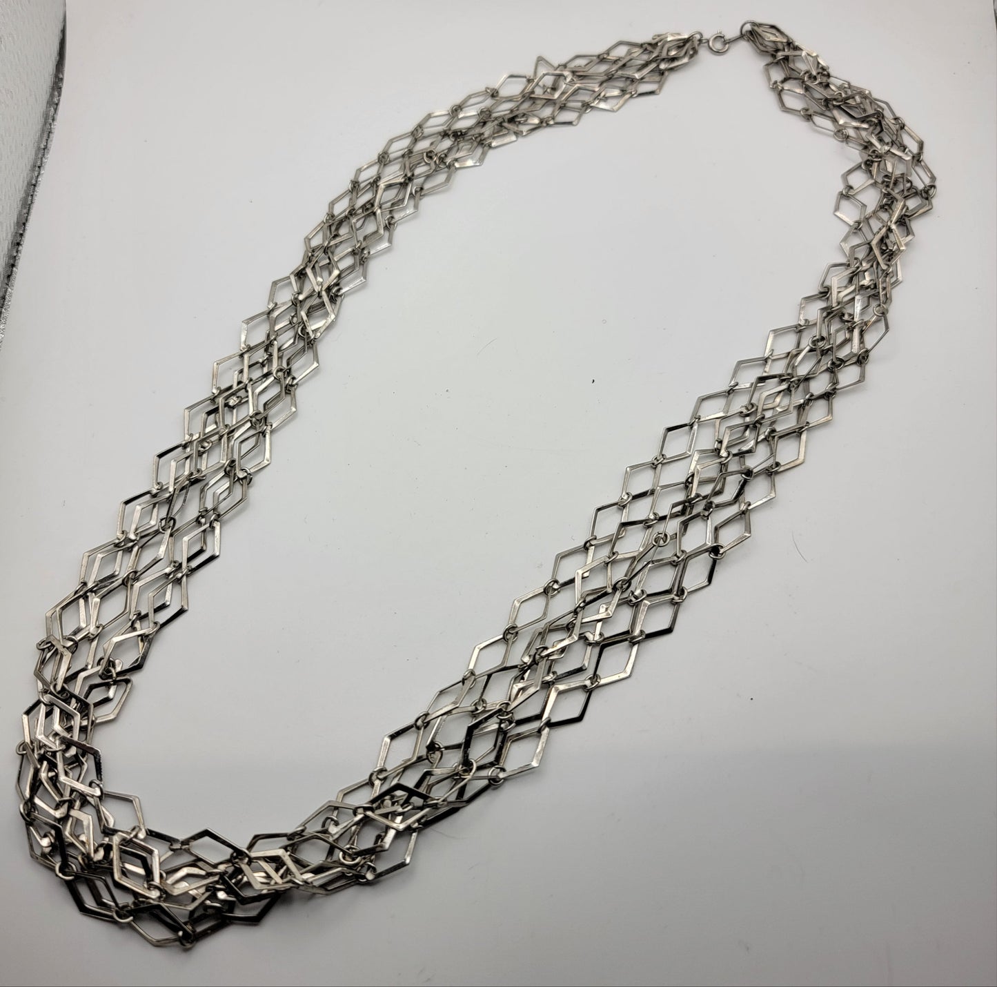 Vintage Multistrand Diamond Link Necklace