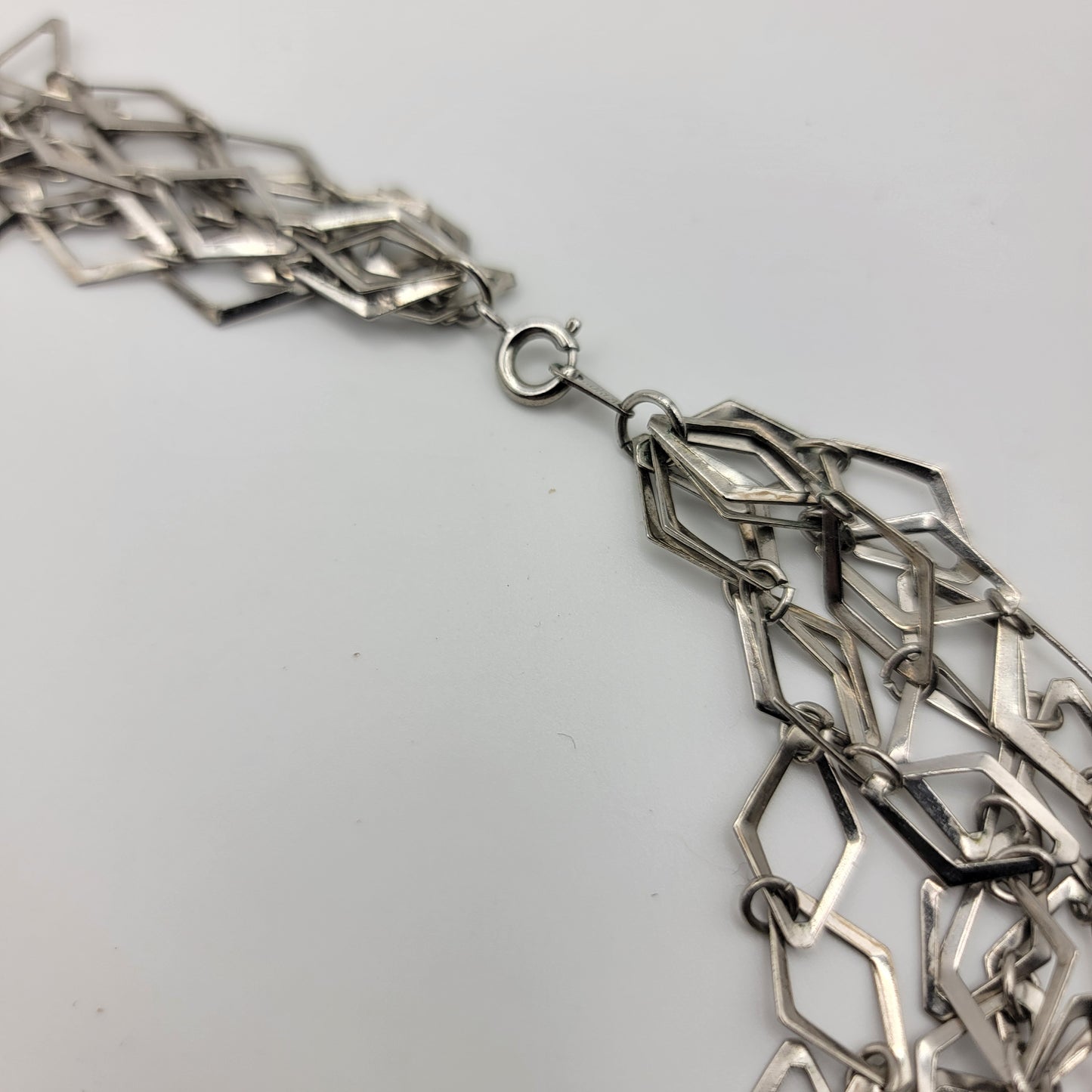 Vintage Multistrand Diamond Link Necklace