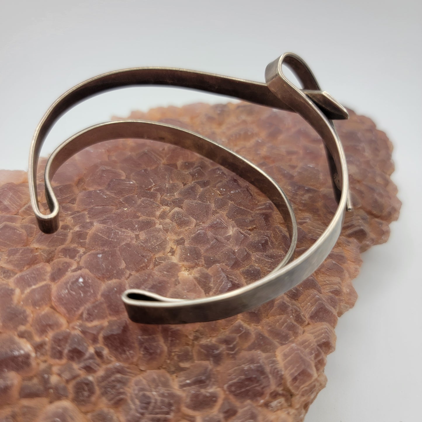 Sterling Silver Modernist Bracelet Signed YM