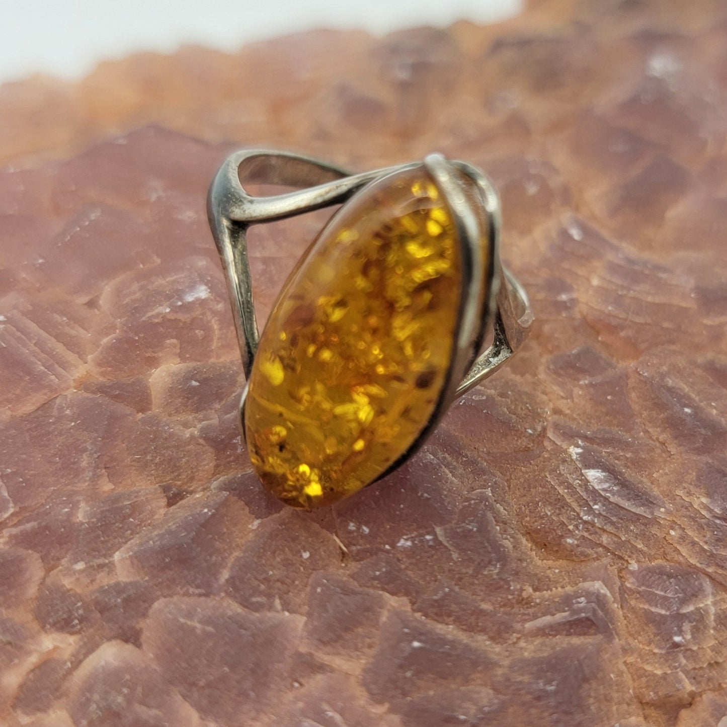 Baltic Amber 925 Sterling Silver Ring