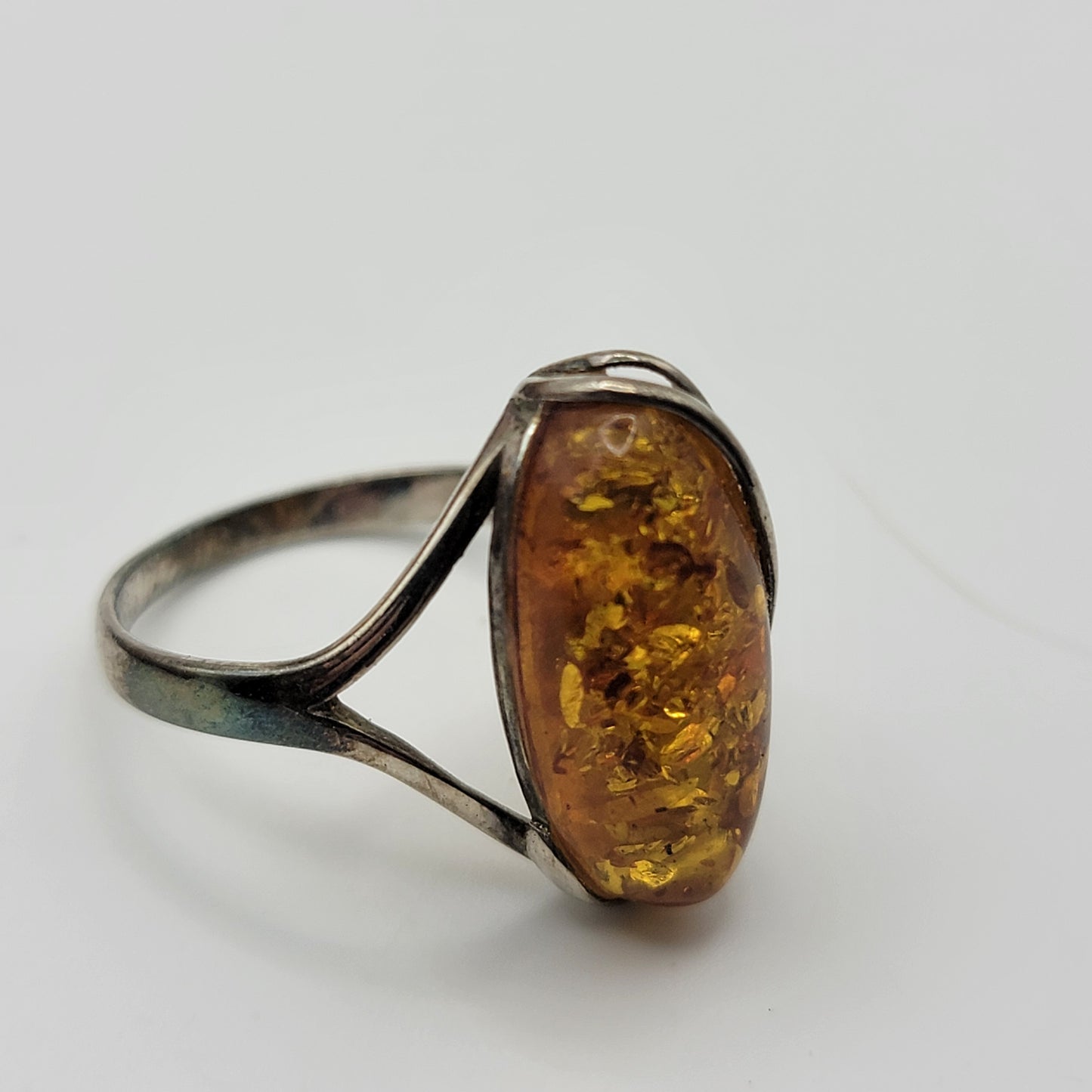 Baltic Amber 925 Sterling Silver Ring