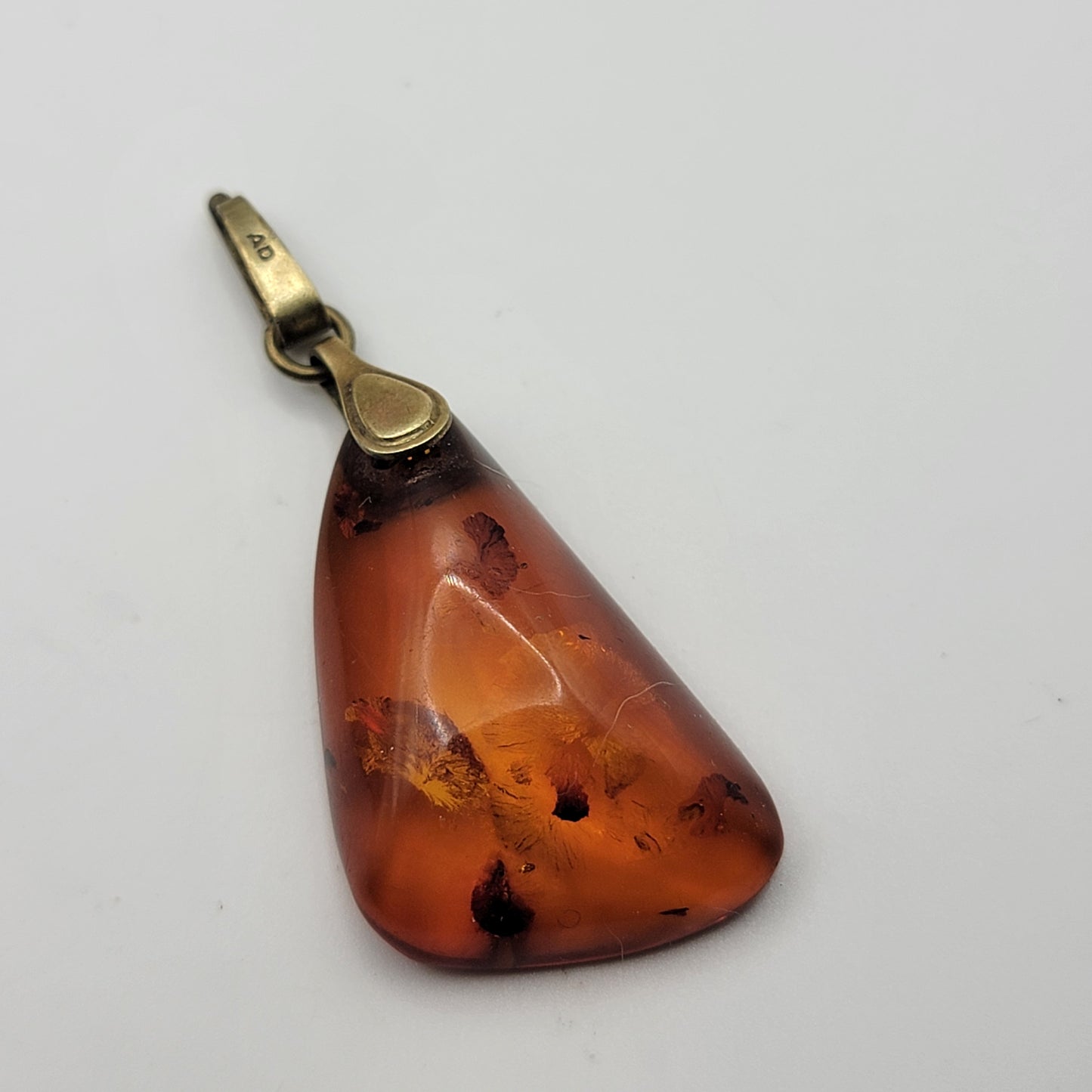 Amber Pendant Signed AD