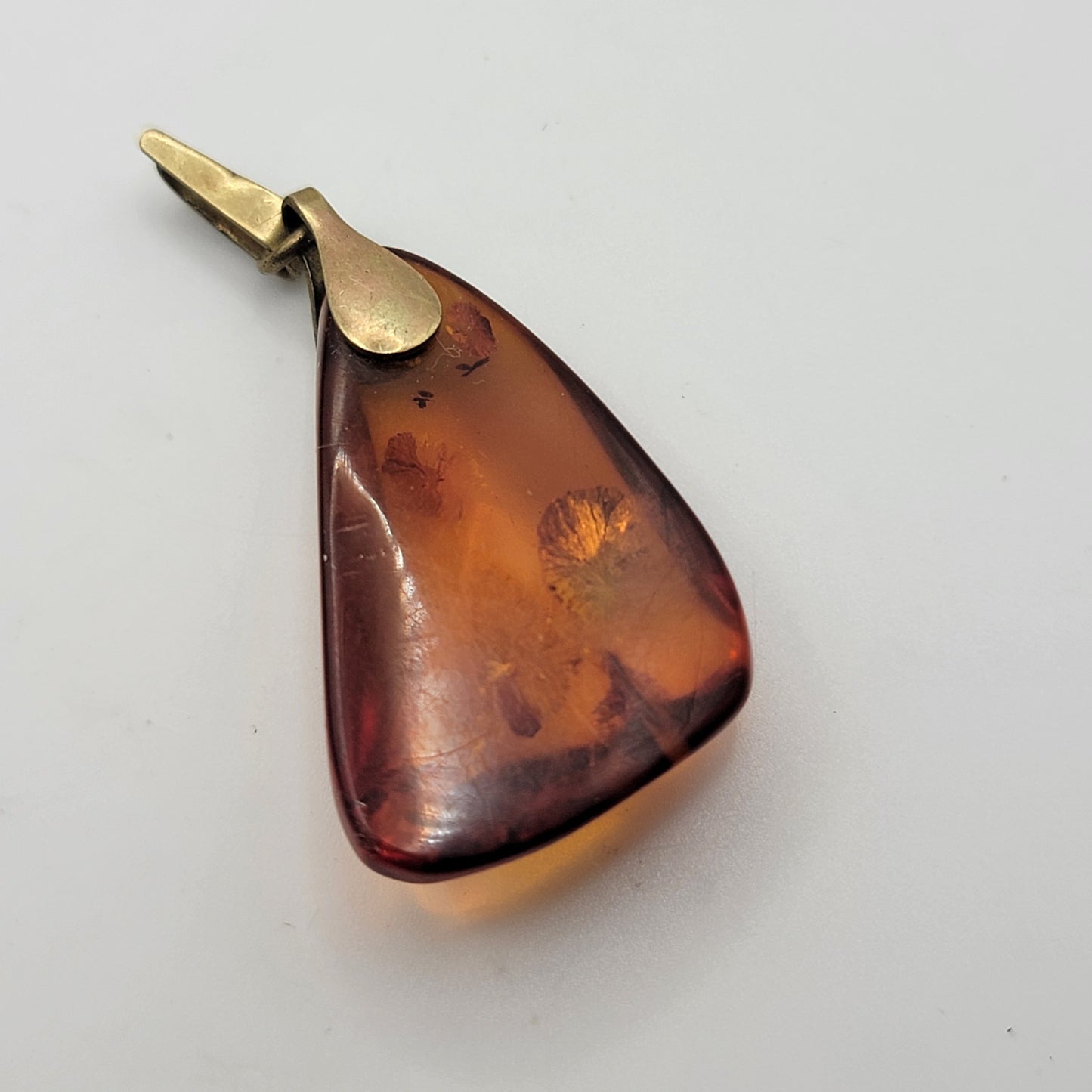 Amber Pendant Signed AD