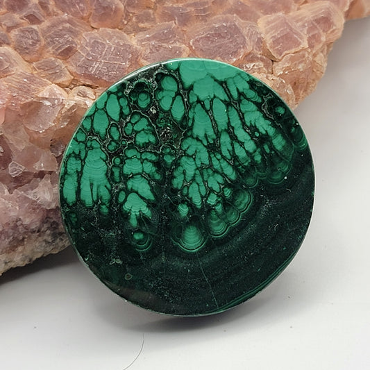 Dendritic Malachite Round Pendant