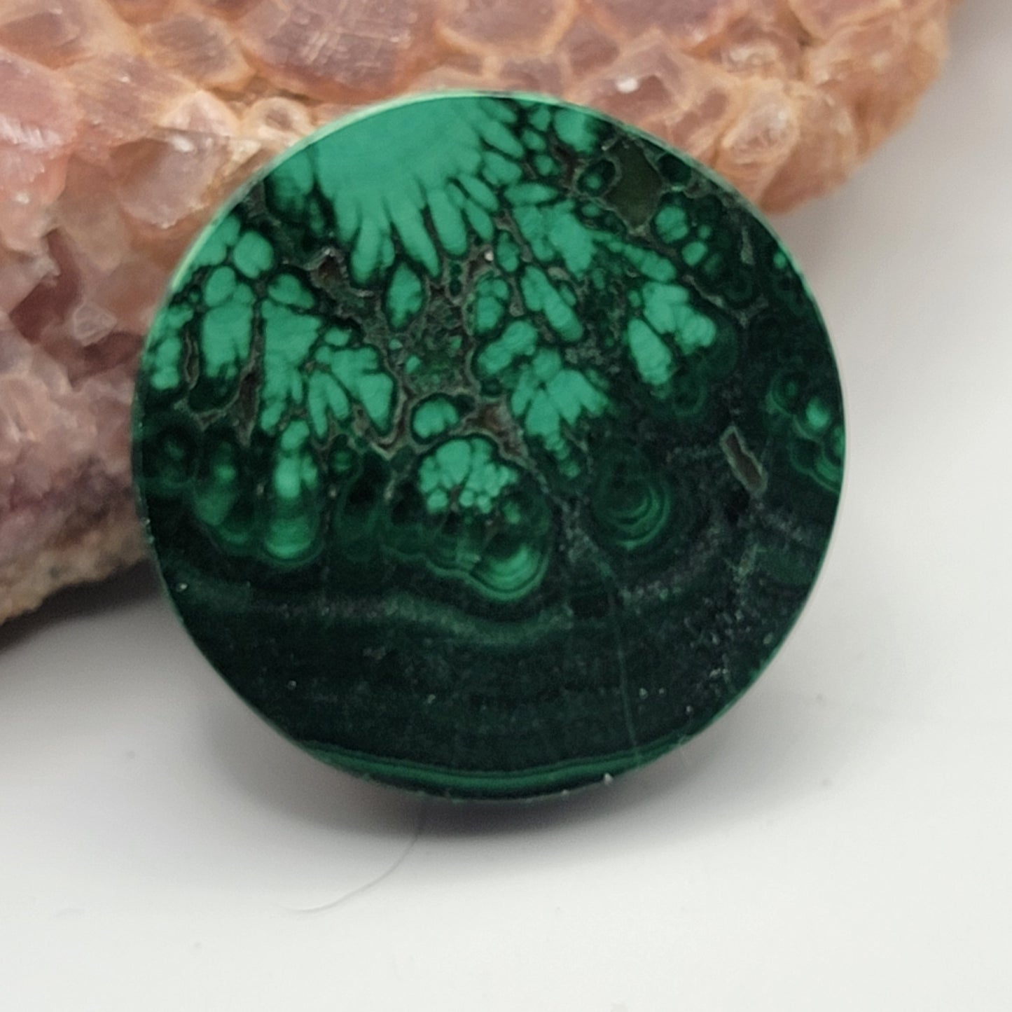 Dendritic Malachite Round Pendant