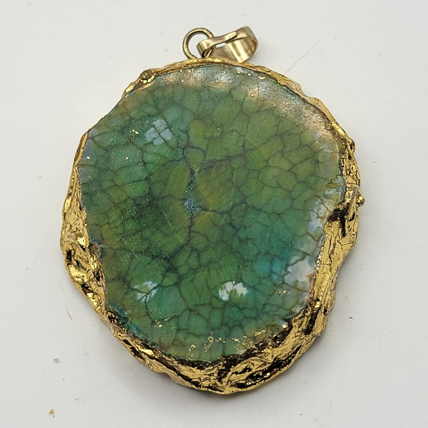 Green Agate Druzy Pendant