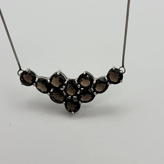 Smokey Quartz 925 Sterling Silver Necklace