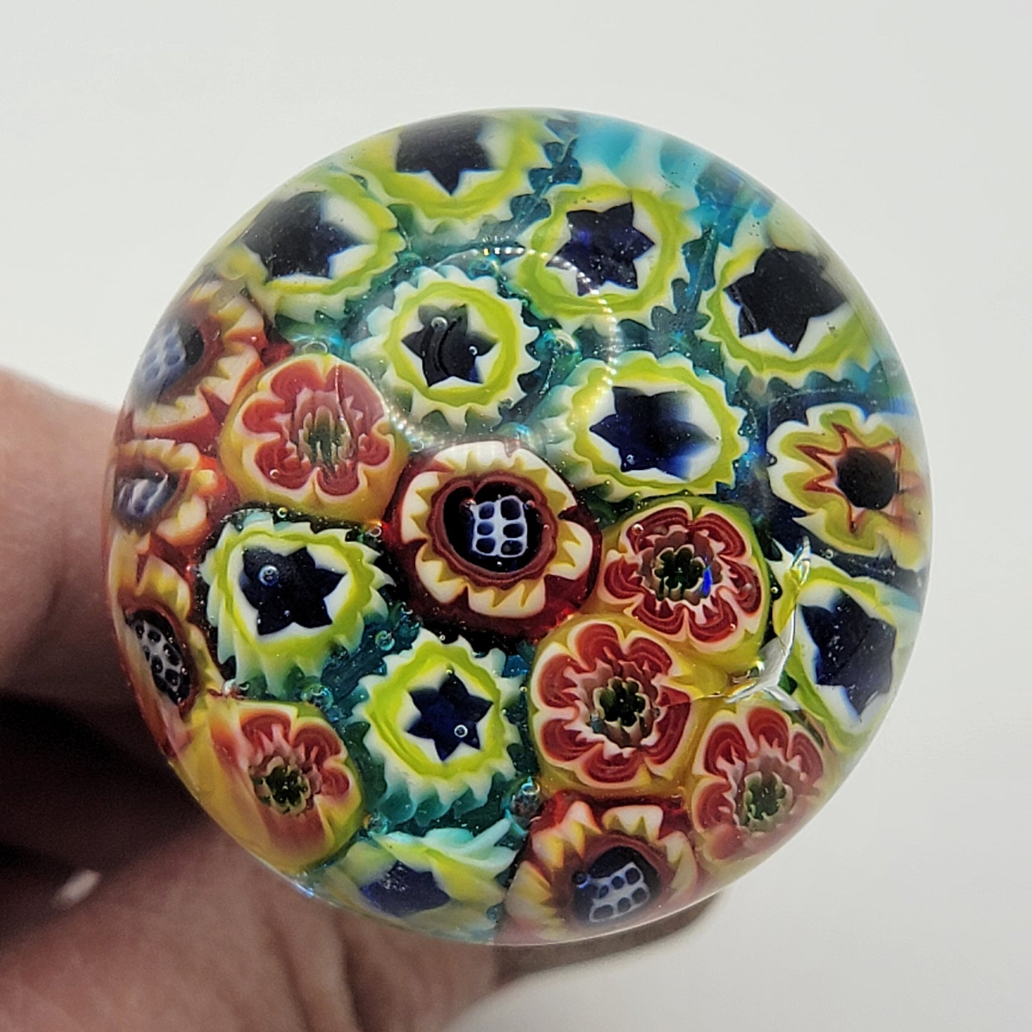 Millefiori Glass Wine Stopper