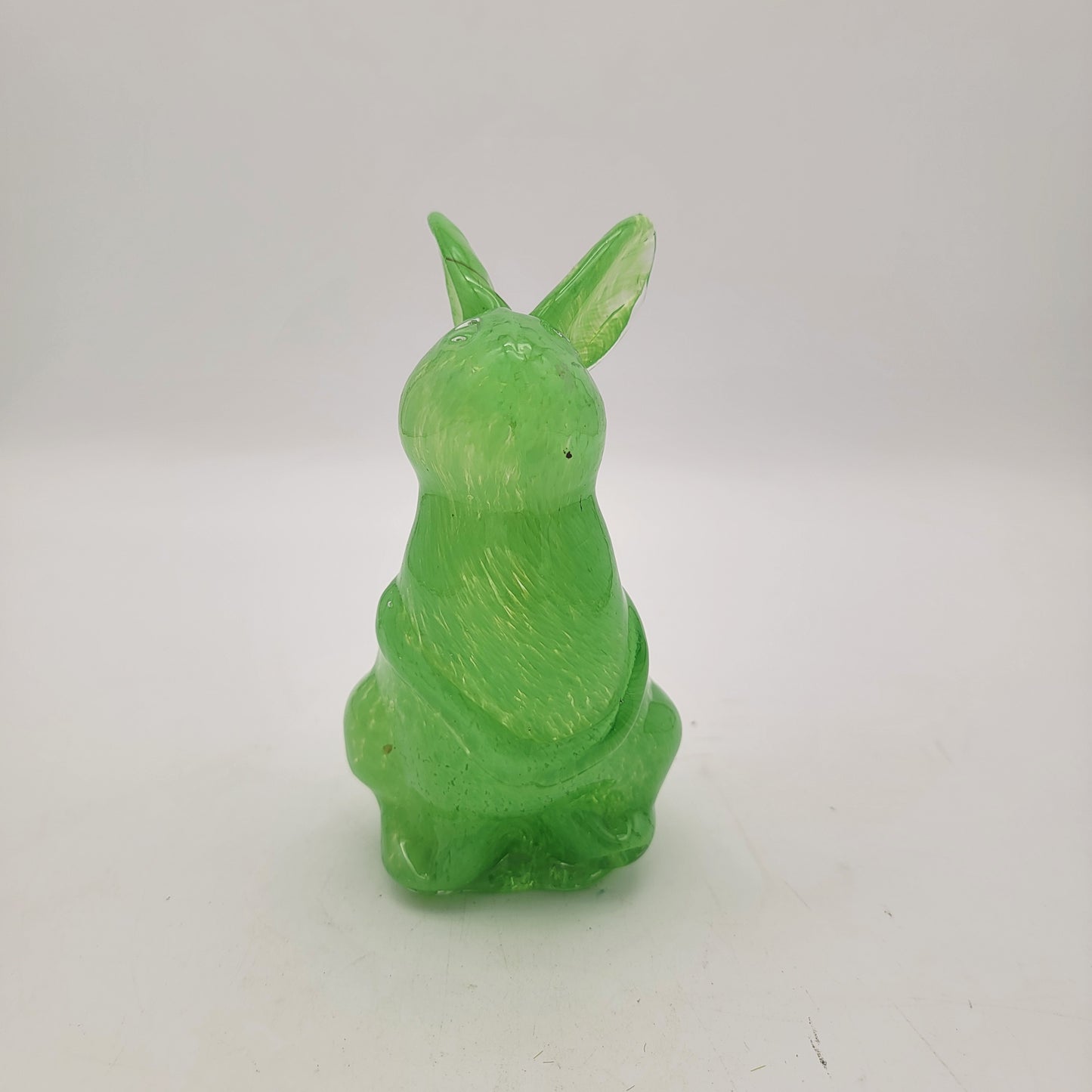 Art Glass Bunny Green