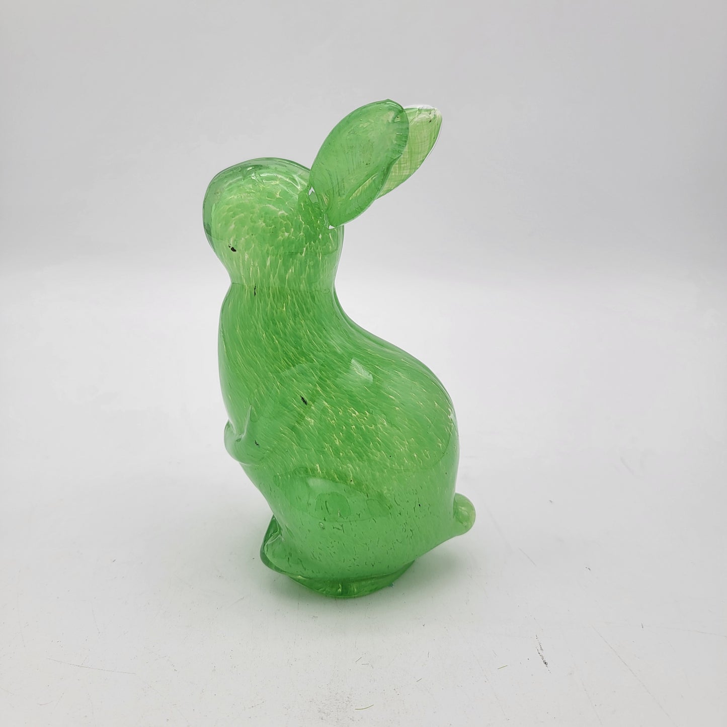 Art Glass Bunny Green