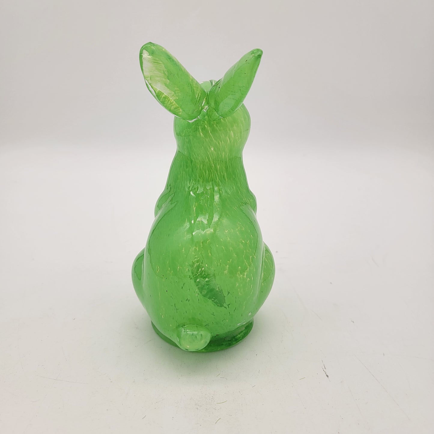 Art Glass Bunny Green